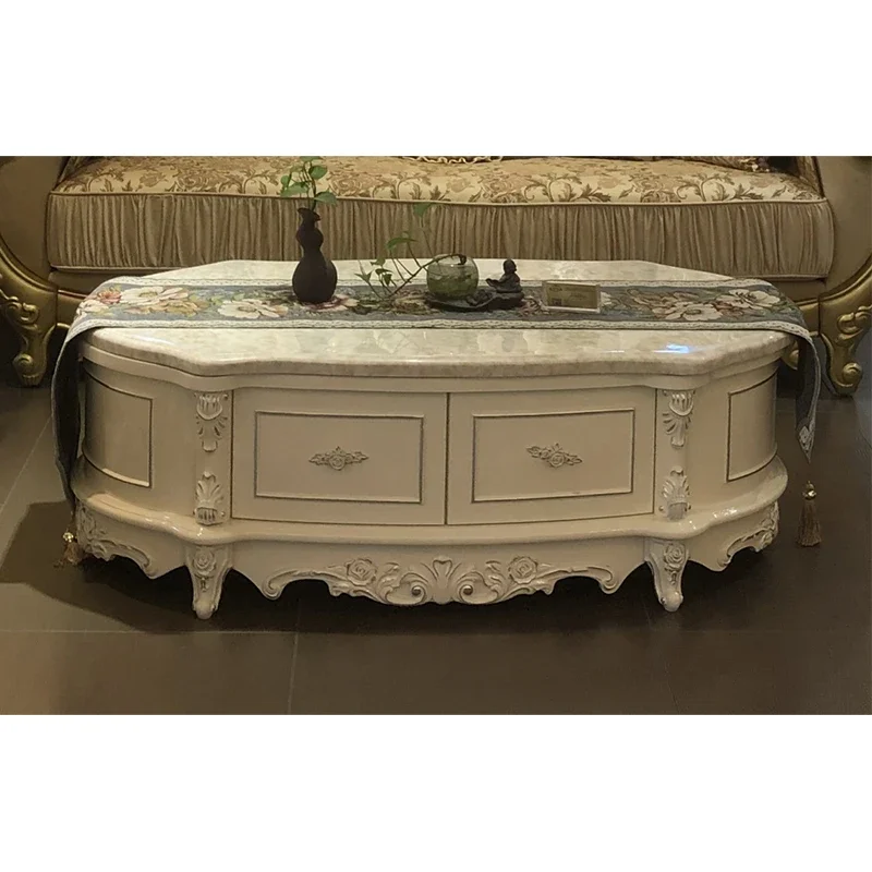 

A Classic Design Royal Wood Frame Luxury Fabric Sofa Set Furniture European Style Villa Home Living Room Sectional Sofa