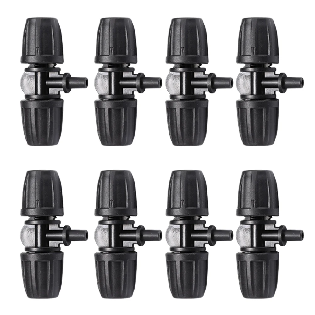 

25Pcs Lock Designed Capillary Connector Flat Shape Durable Plastic Hose Joint for Irrigation System Drip Micro Tubing Water Hose