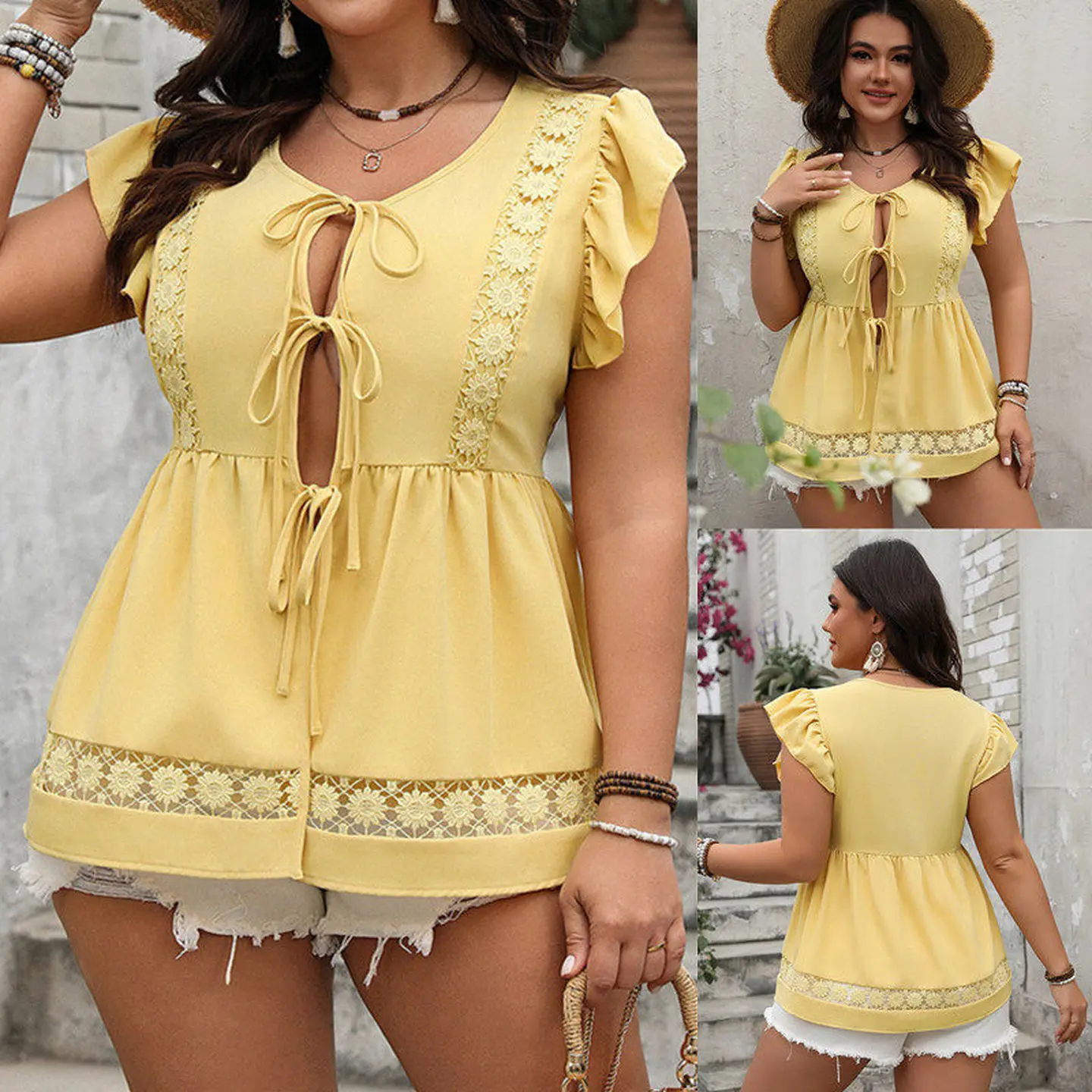 

plus Size Sexy Strap Top Summer Women irt High Waist Original Design ort Sve round Ne Pure Color Resistant to Deform...