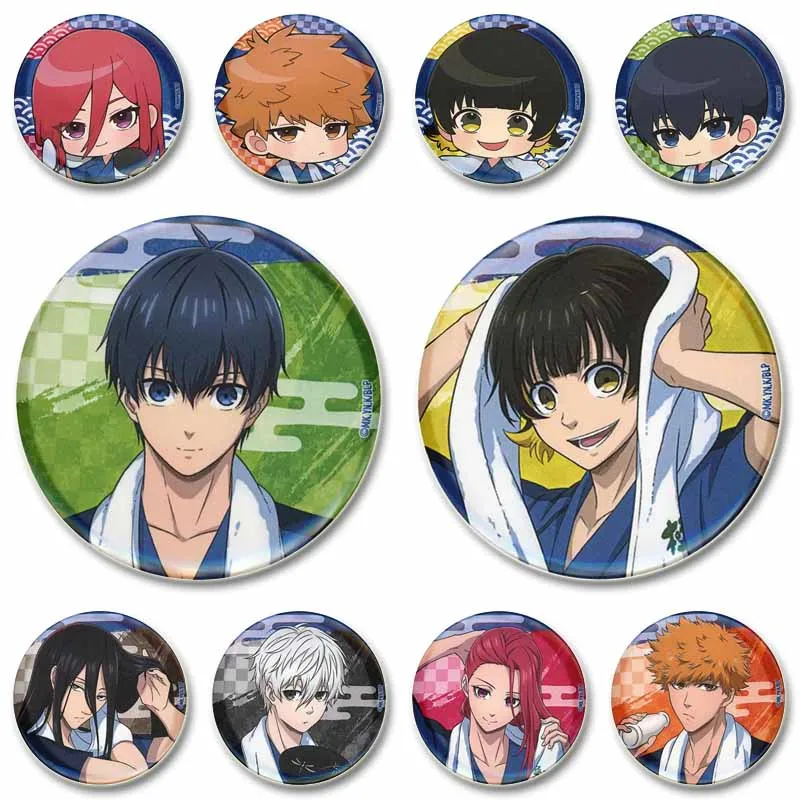Blue Lock Anime Icons Round Enamel Pin Tinplate Snap-in Brooches for Backpack Clothes Creative Cartoon Figure Yoichi Badge Gifts #1