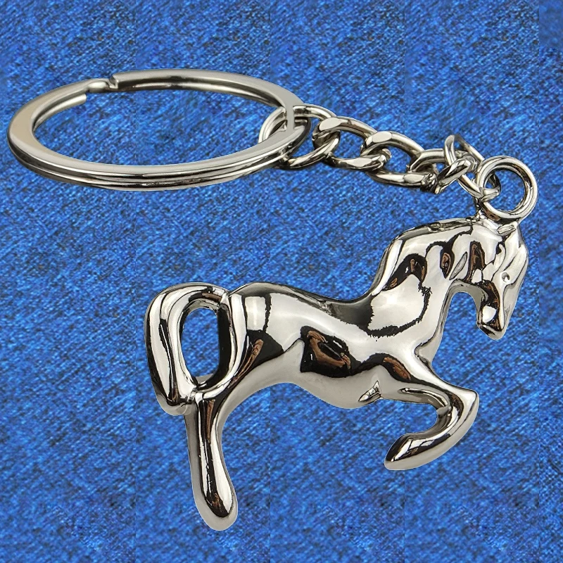 Animal Running Horse Keychain Pendant Metal Fairytale Horse Key Chain Keyring