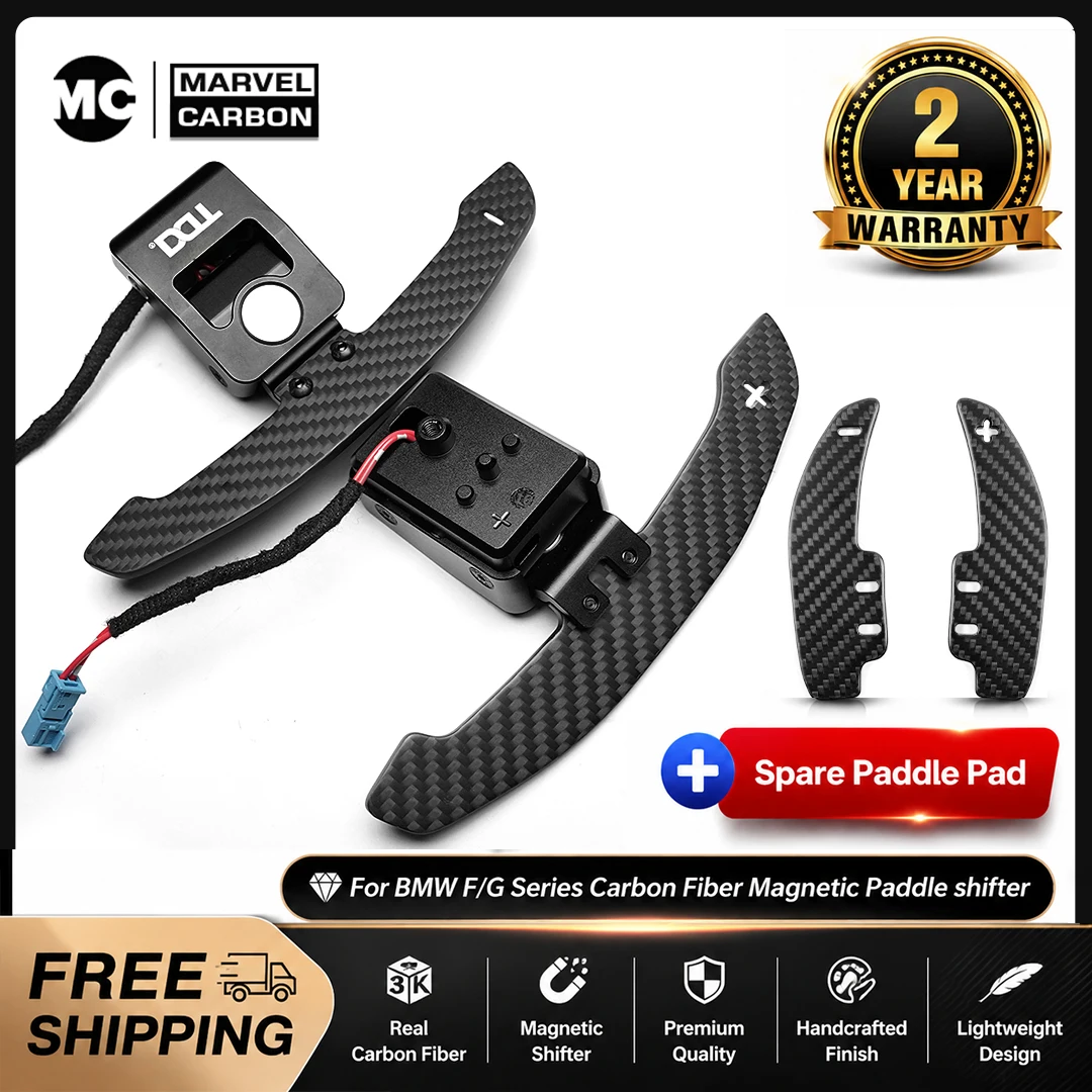 For BMW 1-4 series f20 f21 f30 f22 f80 g20 g30 g80 m3 m5 x3 x5 Magnetic Carbon Fiber Steering Wheel Paddle Shifter Extensions