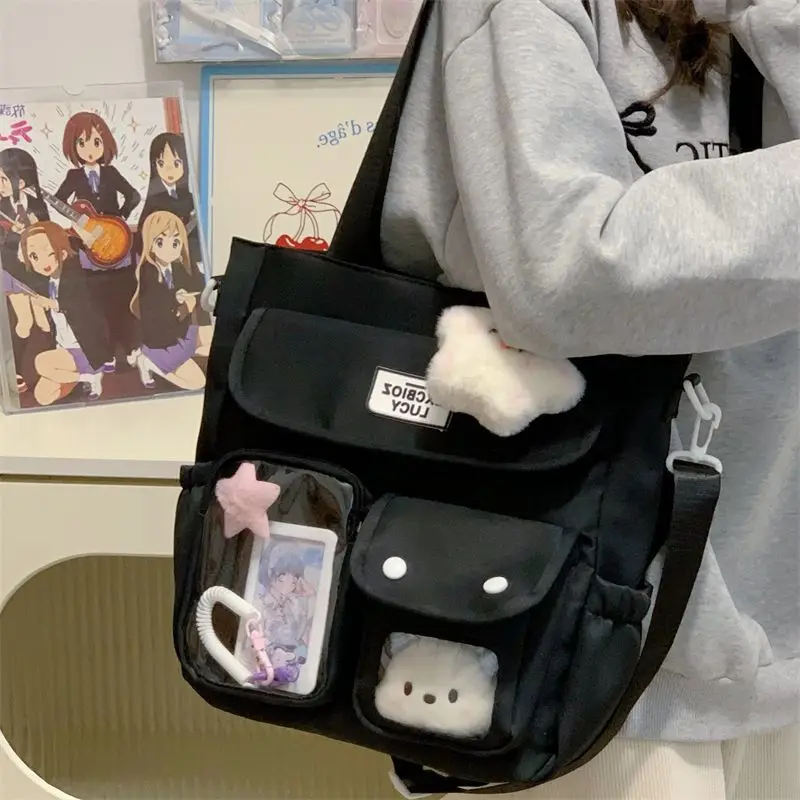 الطازجة والحلوة فتاة Ulzzang Y2K Ita حقيبة اليابانية Ins كلية نمط حقيبة كروسبودي سعة كبيرة المرأة حقيبة ألعاب التنقل اليومية #1