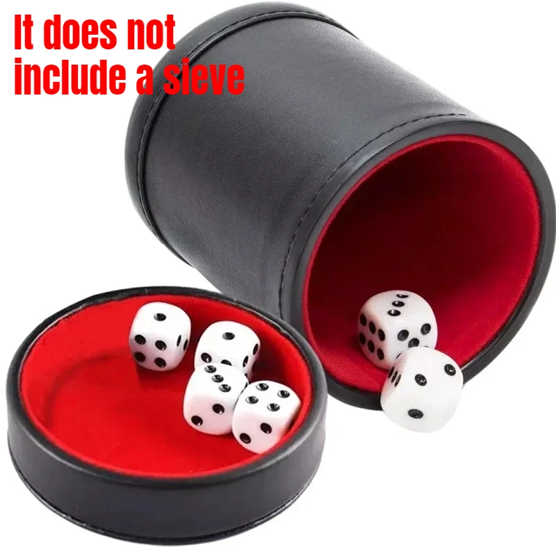 Juego de tazas para dados con tapa - Forro de fieltro verde/rojo, rodado silencioso para dados de los mentirosos, Farkle, Yahtzee y juegos de mesa