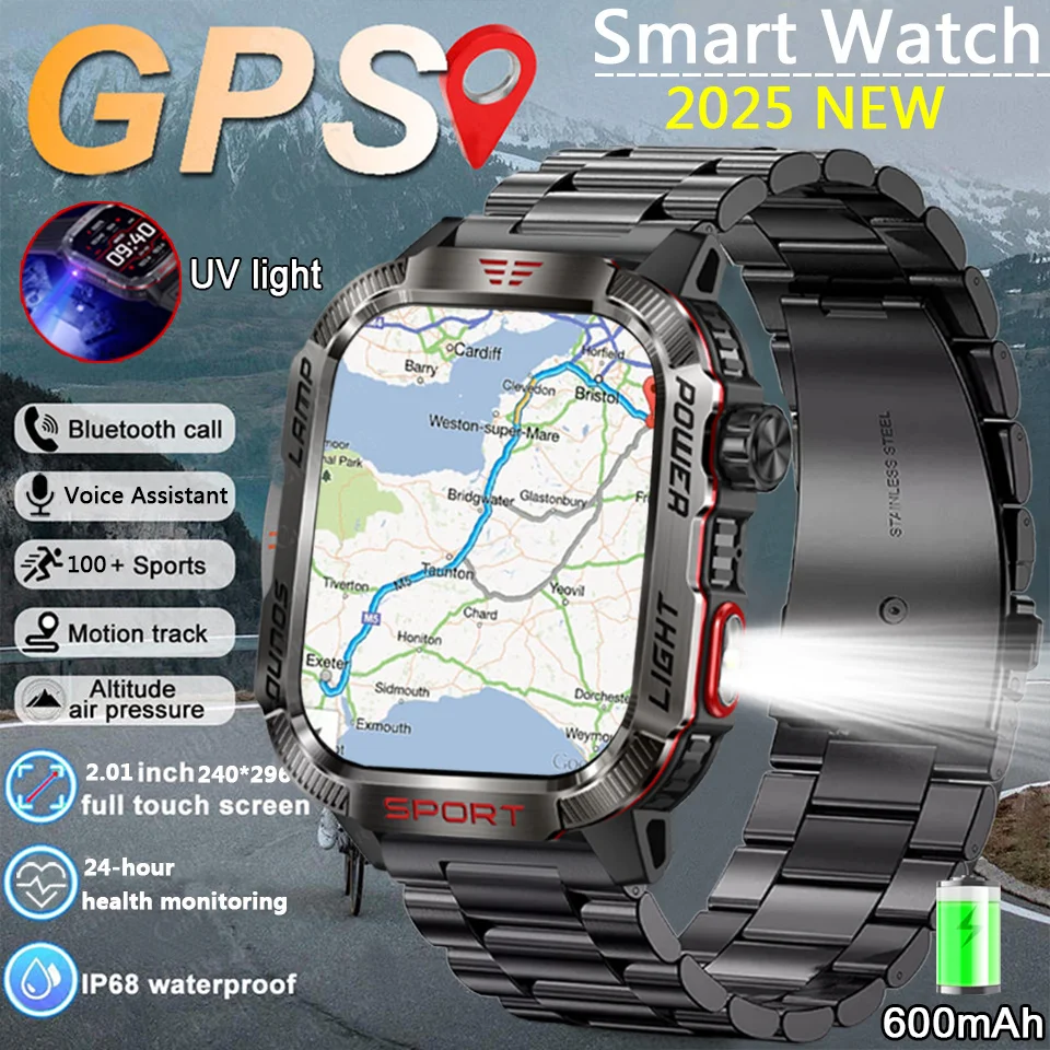 

Для Huawei GPS уличные спортивные светодиодные умные часы для мужчин 600 мАч большая батарея функция проверки наличных Bluetooth вызов умные часы