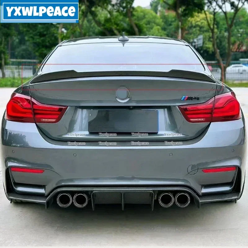 

CS Style Real Carbon Fiber Rear Truck Lip Spoiler Car Accessories For BMW M4 Coupe F82 F32 M4 2014 2015 2016 2017 2018 2019