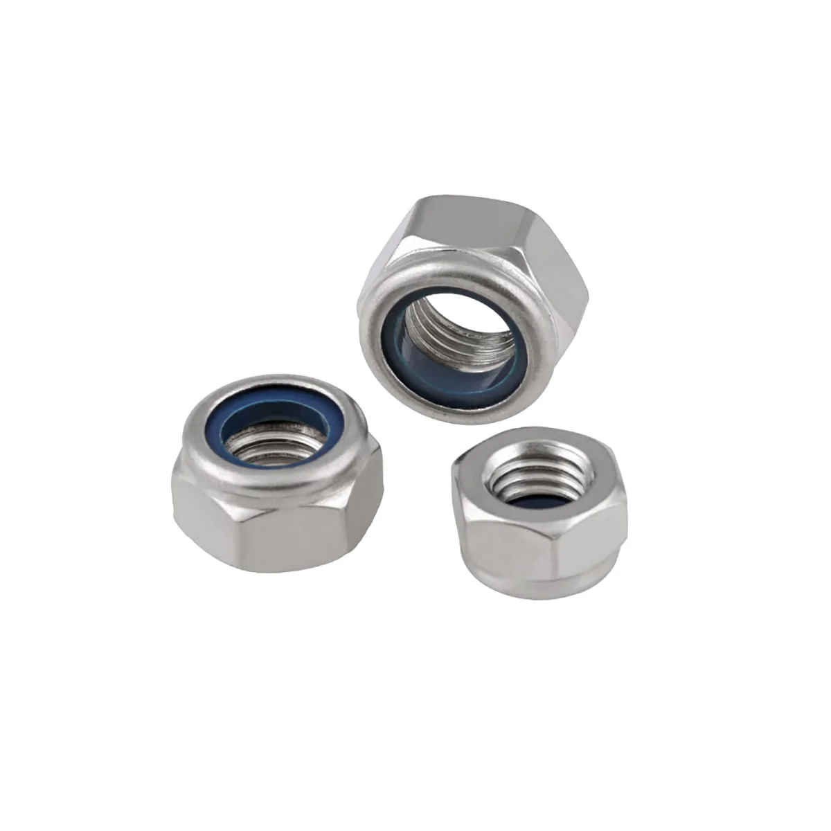 

304/201/316 Stainless Steel Nylon Hex Lock Nut M3M4M5M6M8M10M12M14