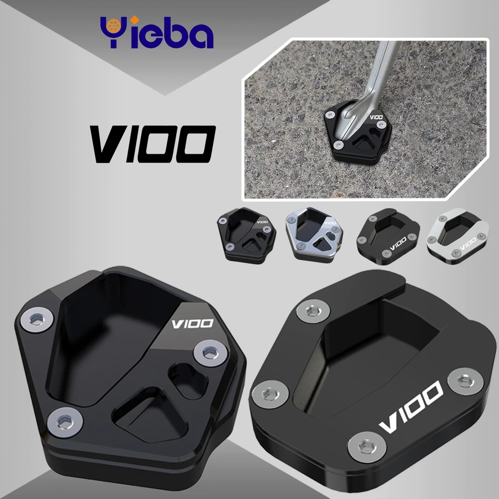 

For Moto Guzzi V100 V 100 Mandello 2023 2024 2025 Motorcycle Kickstand Foot Side Stand Extension Enlarge Foot Pad Support Plate