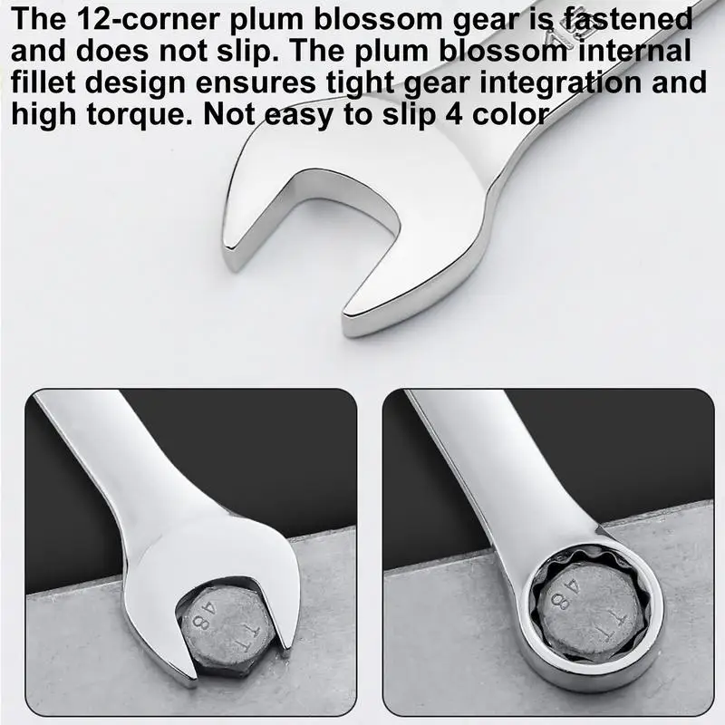 Llave combinada de extremo abierto y llave de anillo, doble uso para herramientas manuales de reparación de automóviles, llave multifuncional para el hogar, 1 Uds.