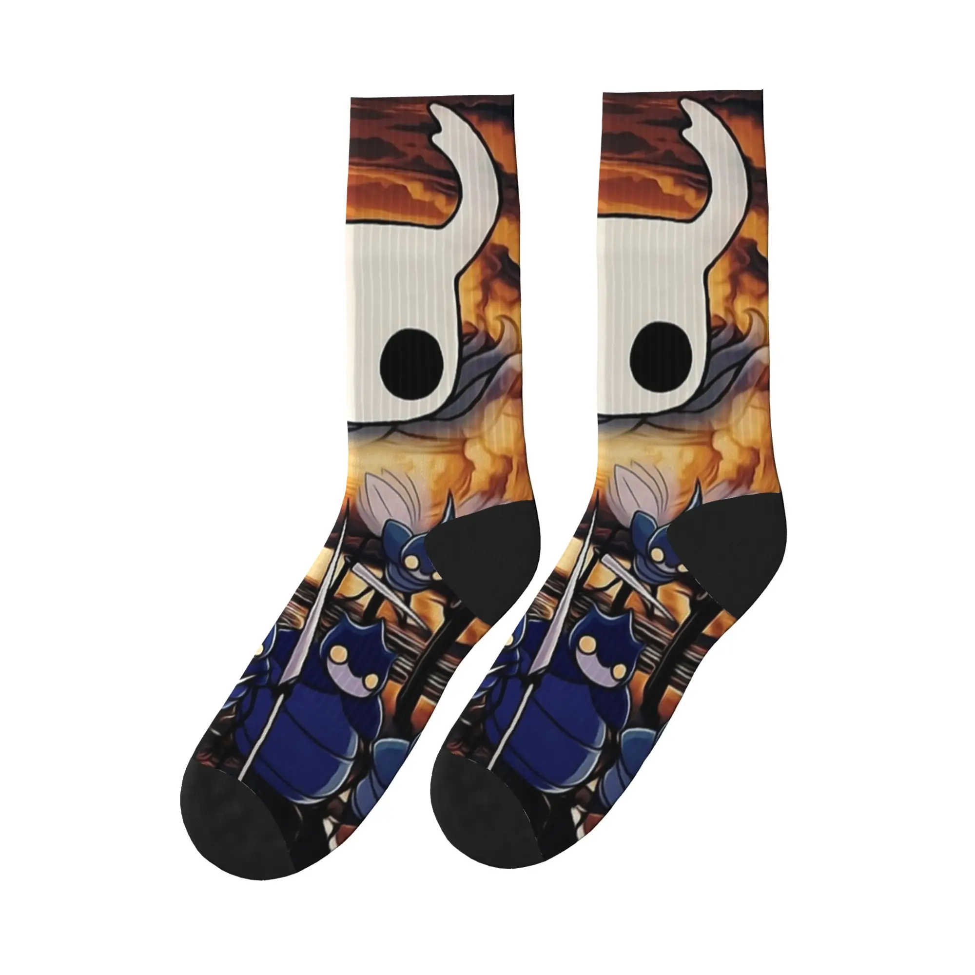 Hollow Knight Japanese Anime Stockings Men Socks Warm Soft Novelty Socks Autumn Running Sports Anti-Slip Graphic Socks Gift