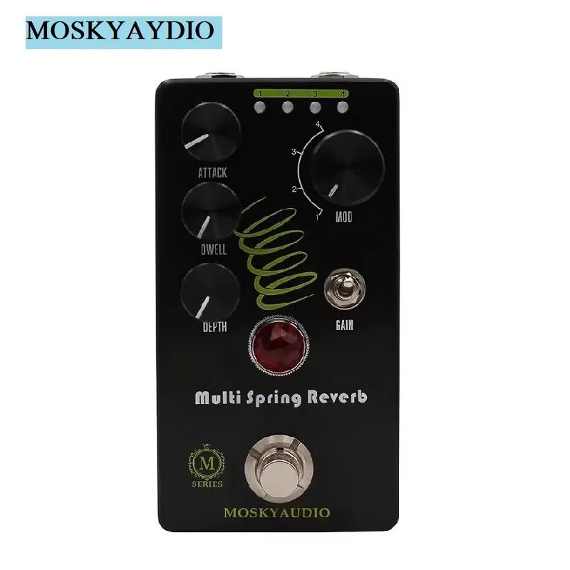 MOSKYaudio Multi Spring Reverb Guitar Bass Effect Pedal Reverb Four Models With True Bypass