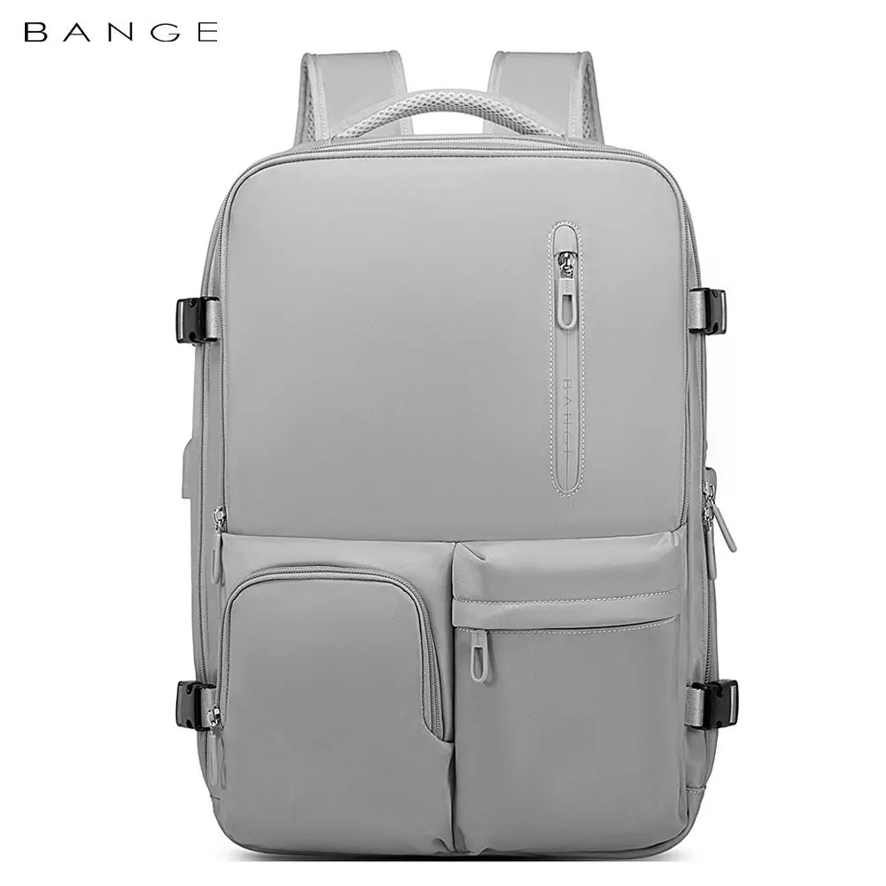 Bange Men's Backpack Men Business Travel Backpack Women School Expandable USB Bag Large Capacity 15.6 Laptop Waterproof Fashion