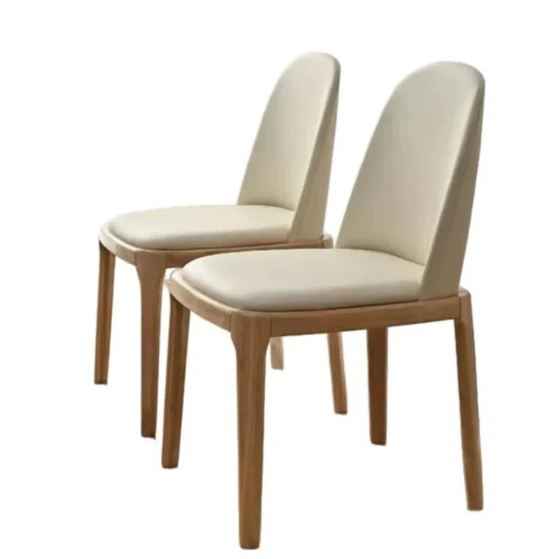 Modern Solid Wood Dining Chair, Minimalist Soft Padded Backrest Chair,Household Commercial Leisure Chair for Home Hotel Homestay