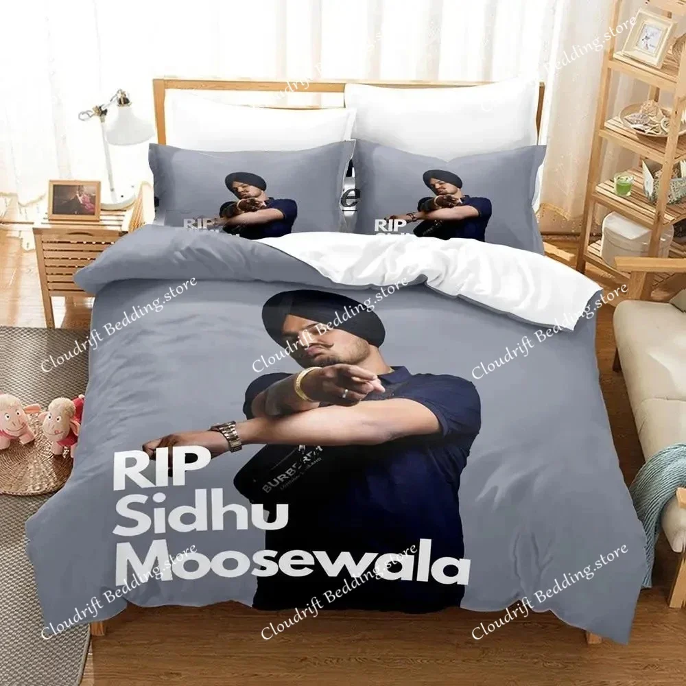 

Sidhu Moosewala RIP Bedding Set Boys Girls Twin Queen Size Duvet Cover Pillowcase Bed Kids Adult Fashion Home Textileextile