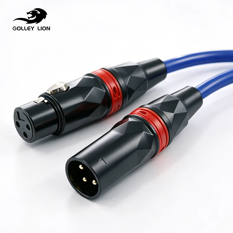 

GOLLEY LION XLR Microphone Cable, Fully Balanced, Male to Female, for PA System, Recording Studio