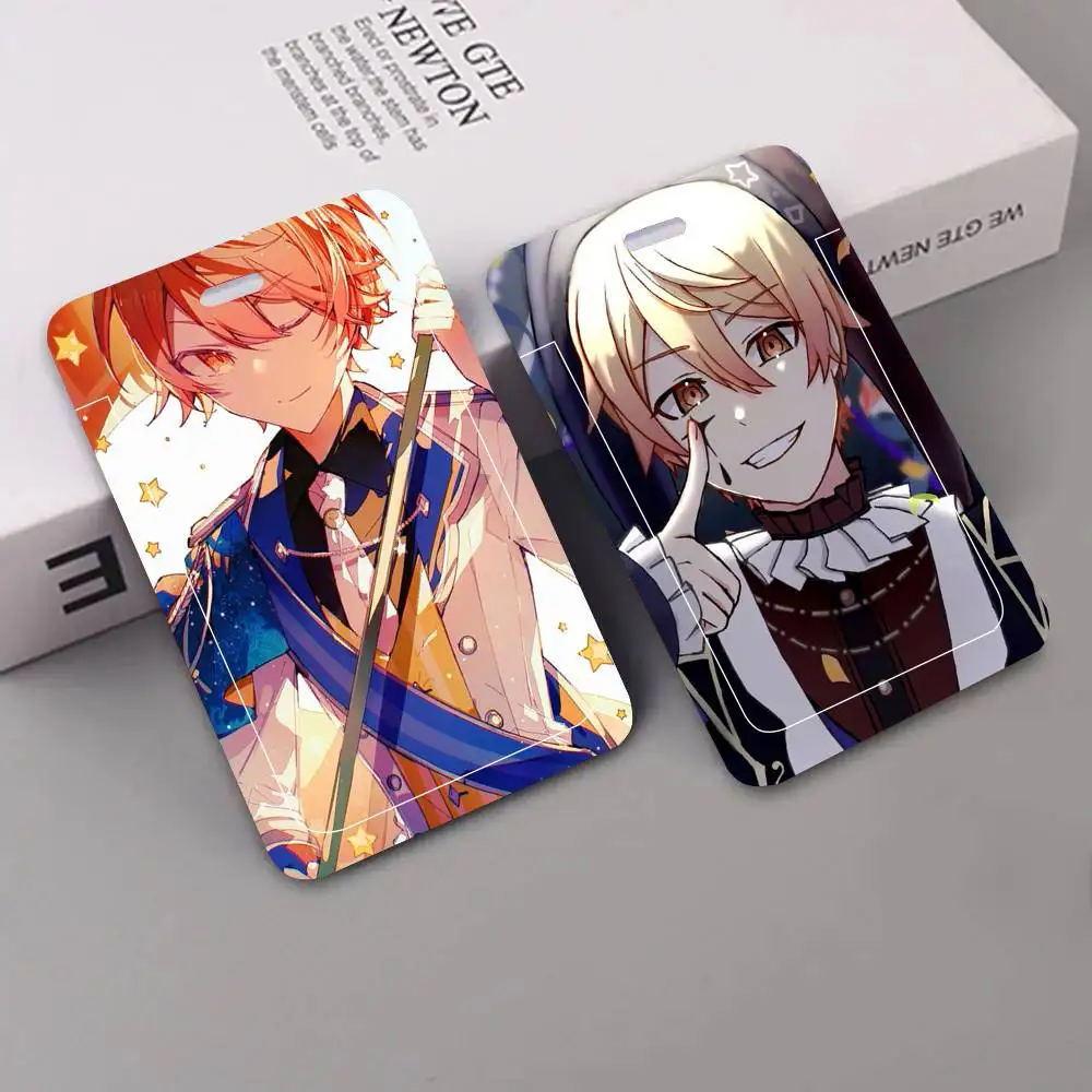 Porta Tarjetas con Cordón Negro de Tenma Tsukasa, del Manga y Videojuego P-Project Sekai, para Tarjetas de Comida Estudiantil y Identificaciones Escolares