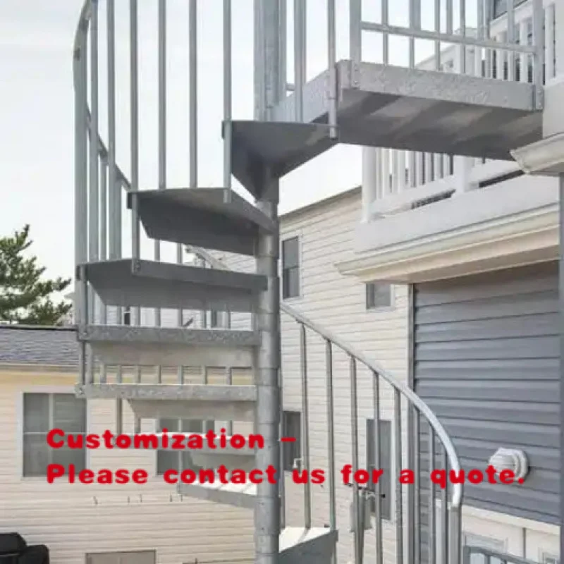 custom.DB Outdoor Steel Structure Staircase Wrought Iron Stairs Factory Price