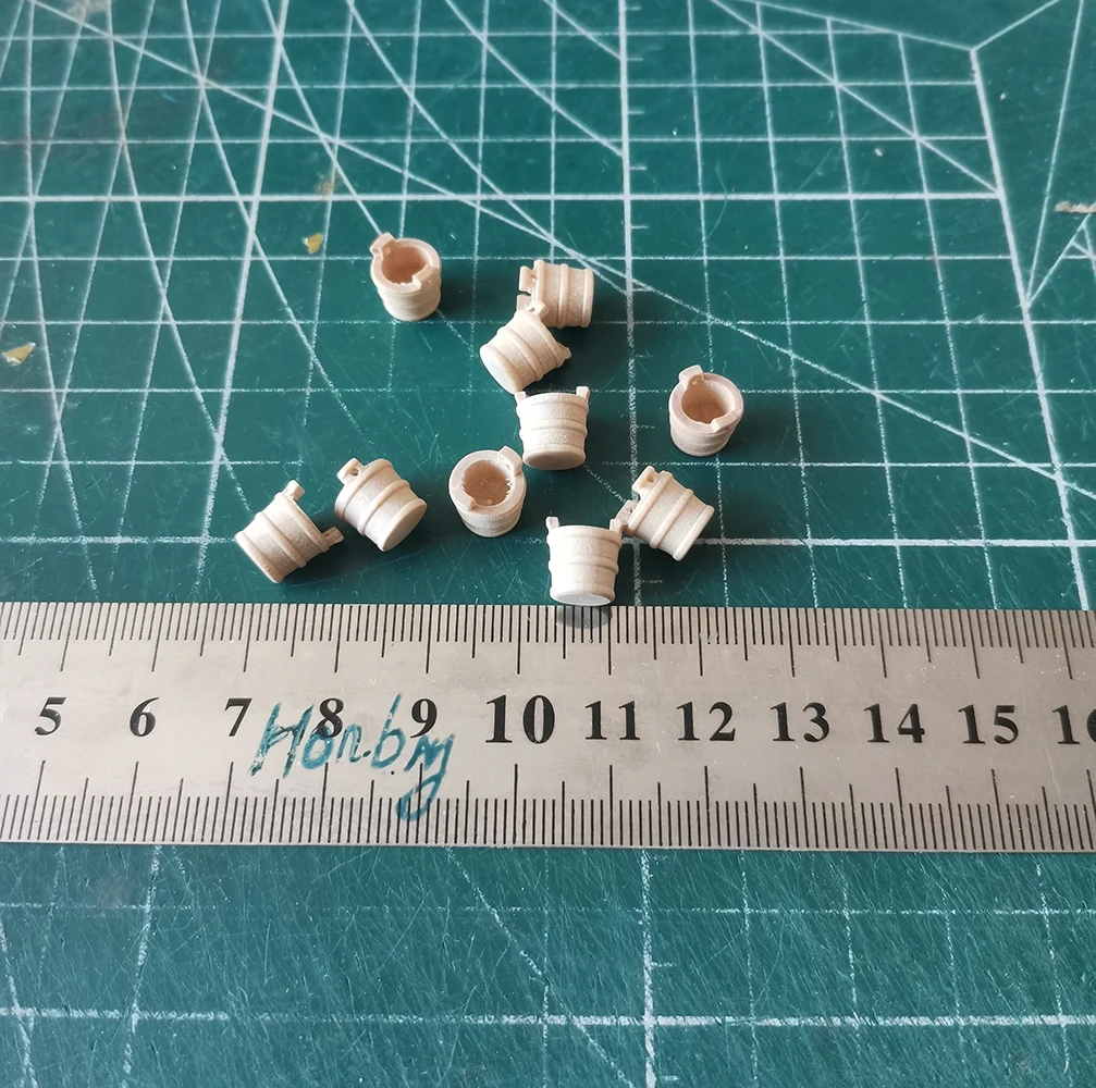 Classical Sailboat Model Accessories Hobby Scene Making Tools Water Bucket 8MM * 7MM Wooden Material 10 pcs/set