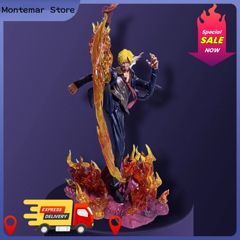 Manga uma peça sanji figuras pvc gk estátua figuras de ação coleção ornamento modelo brinquedos estatueta crianças presentes natal