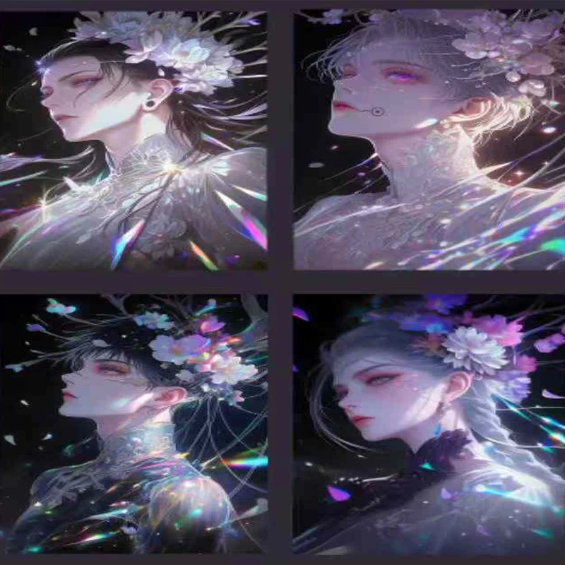 Anime Acrylic Art Cards Jujutsu Kaisen Characters Flower Butler Fashion Idol Blue Fantasy Gothic Collectors Set