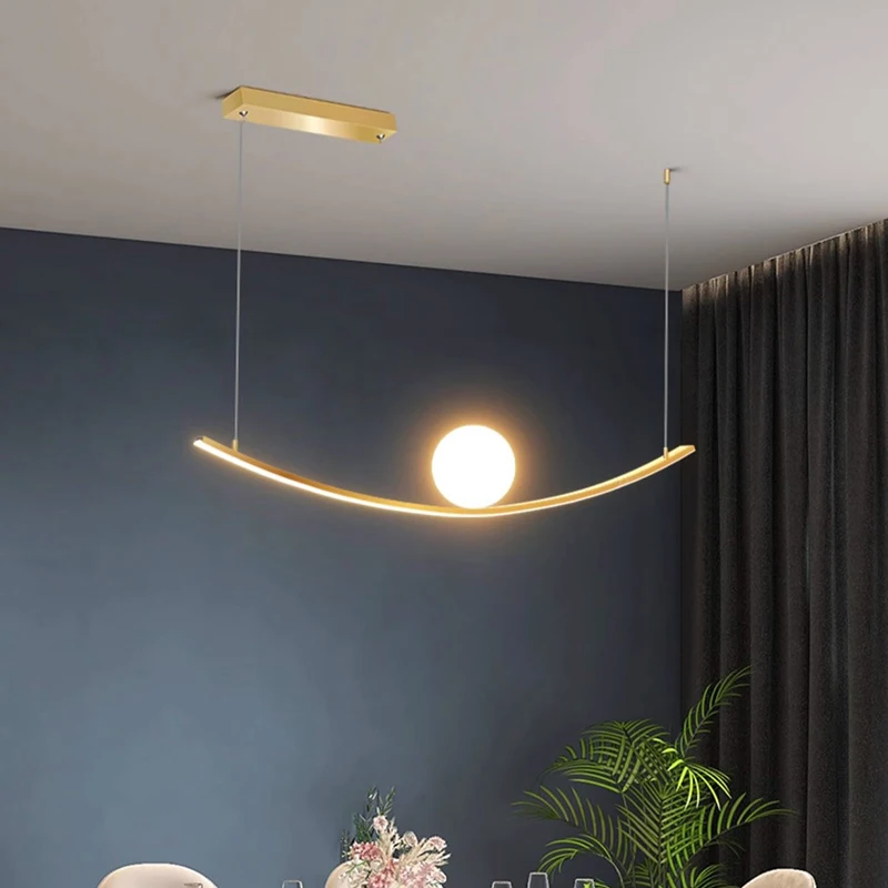 Plafonnier LED suspendu au design moderne, éclairage d'intérieur, luminaire décoratif de plafond, idéal pour une salle à manger