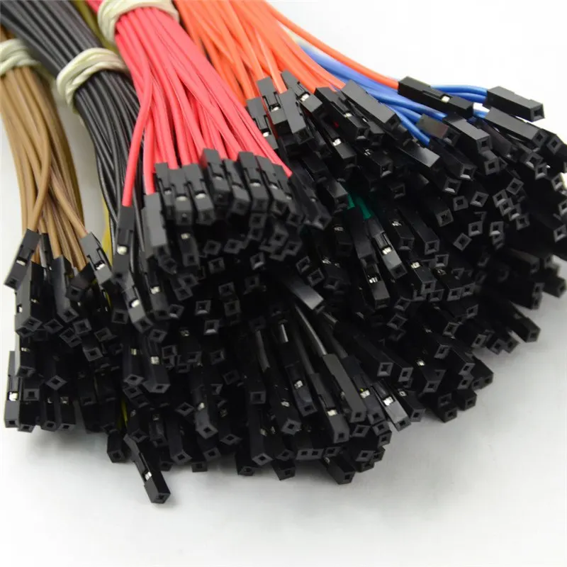 100pcs 20cm Female To Female Male To Male 1 Pin Double Head Dupont Line Dupont Connector Jumper Wire 2.54mm Pitch 1pin Cable