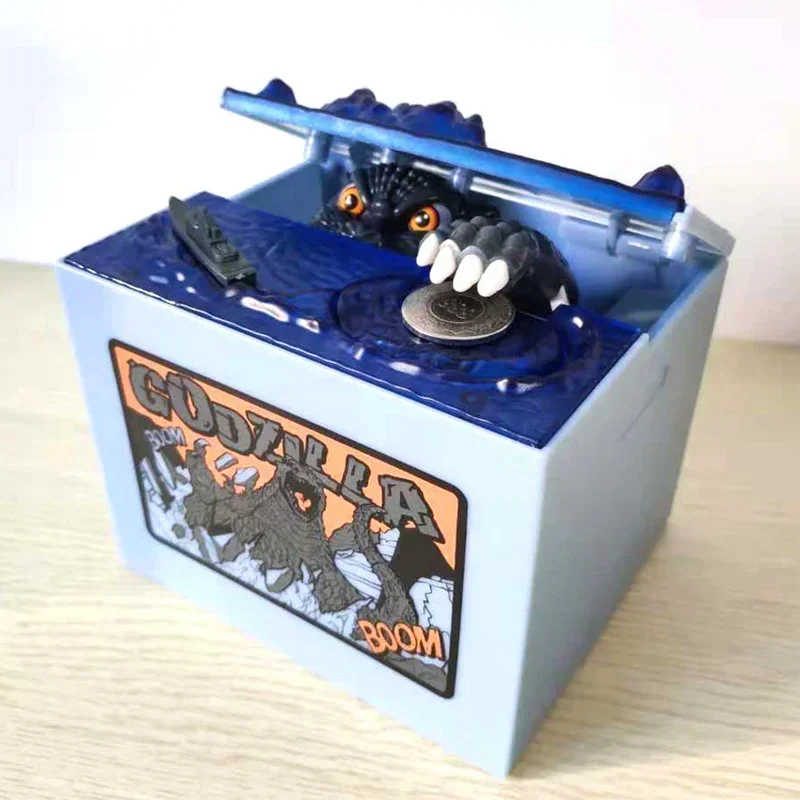 بانداي جودزيلا حصالة على شكل حيوان كبير حصالة على شكل حيوان للأطفال صندوق المال صندوق العملات المعدنية حصالة على شكل حيوان للبالغين بنوك المال صناديق المال ديكور المنزل