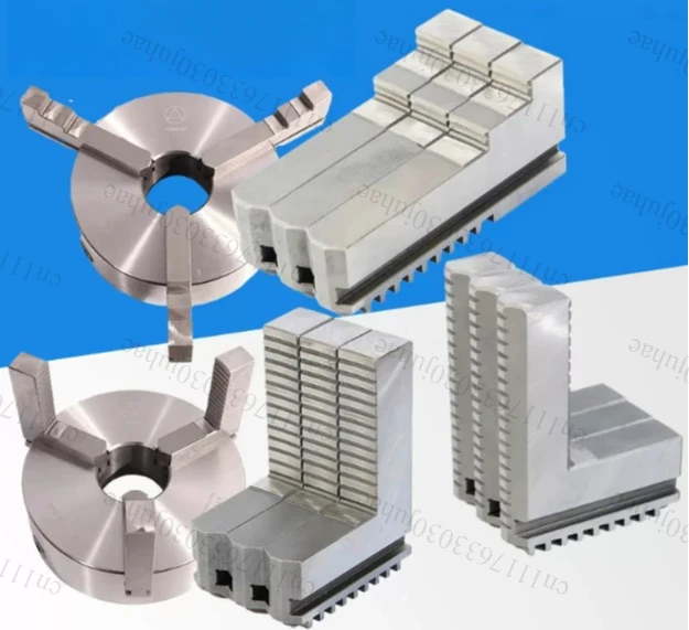 Three jaw lathe chuck, three jaw extended claw, raised front and back claws, extended back claws