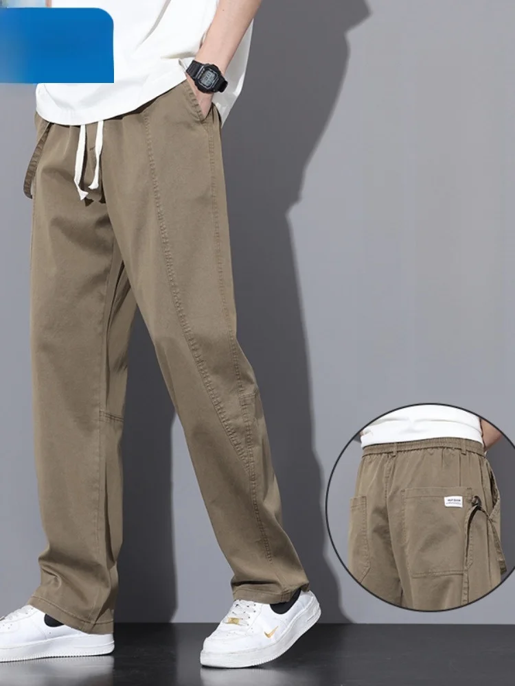 

Paul Men's Straight Leg Nine-Tenths Length Casual Pants Spring Autumn High Rise Slimming Mid-Youth Sports Versatile Loose Fit