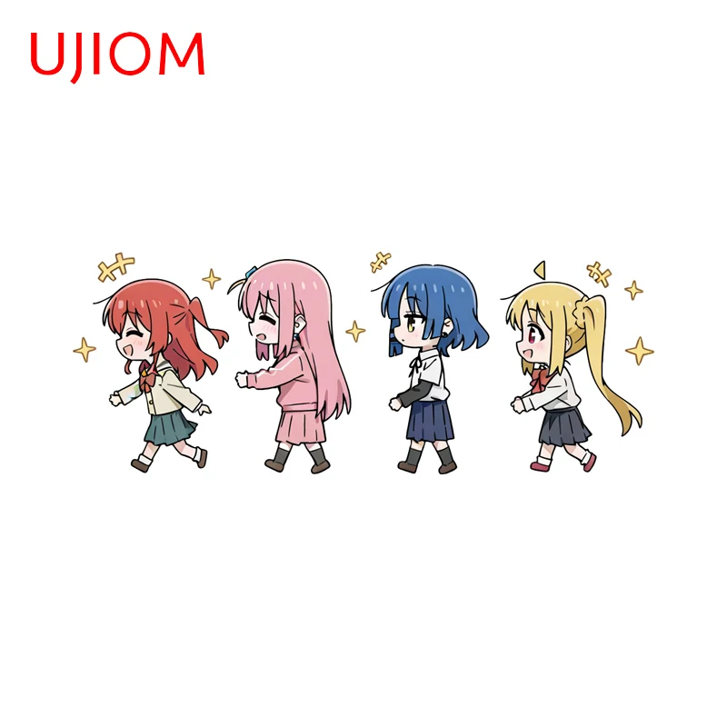 UJIOM Kawaii Gotoh Hitori Eye Catching Girls Wall Sticker Trendy High Quality Glaring Waterproof Decal Kitchen Cupboard Decor