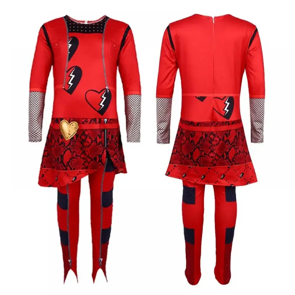 Descendants 4 Cosplay Costume for Kids Christmas Outfits The Rise of Red Girls Xmas New Year Festive Party Dress Up