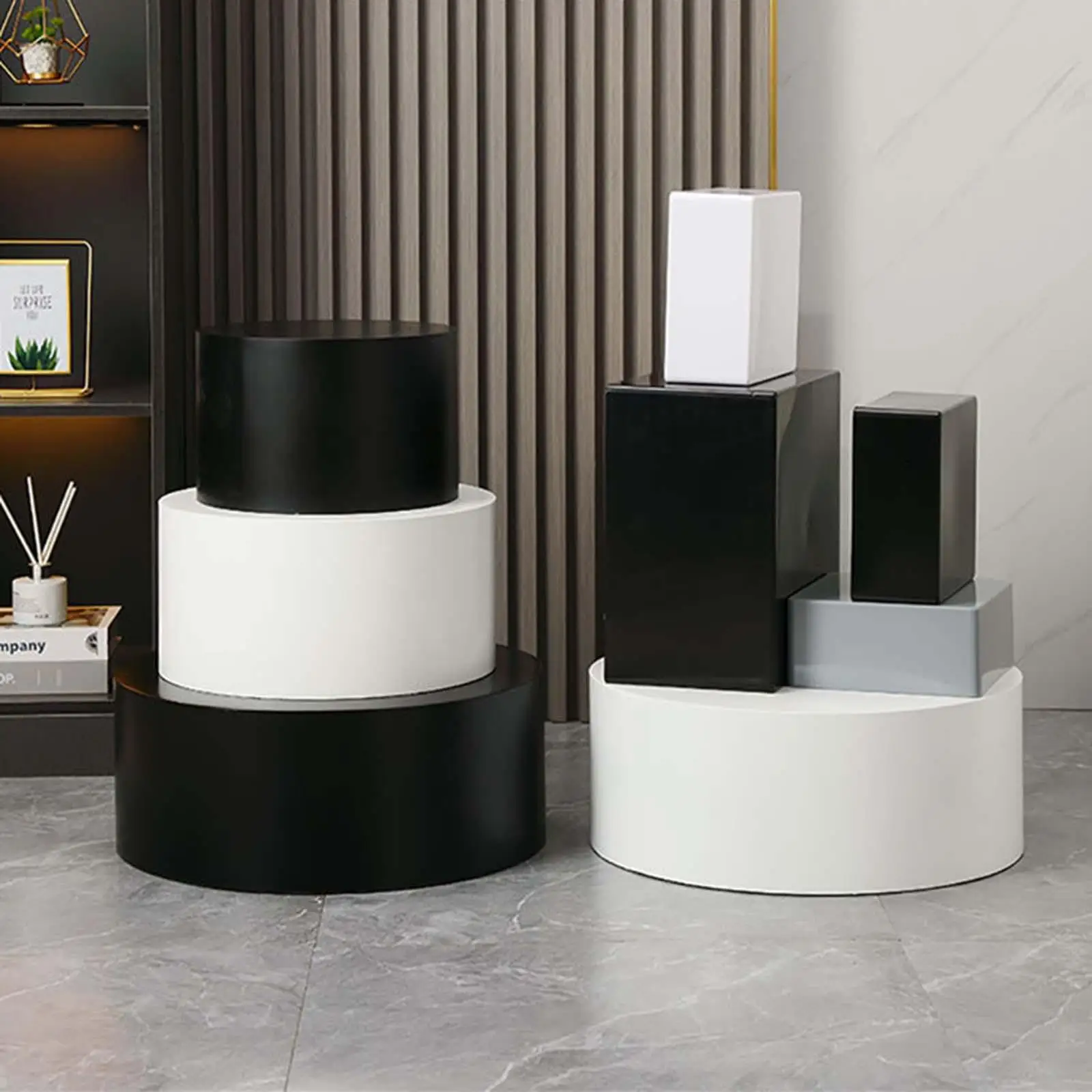 Round Mannequin Display Pedestal Stand Prop Floor Standing Cylindrical Platform for Showcase Dressing Room Clothing Store