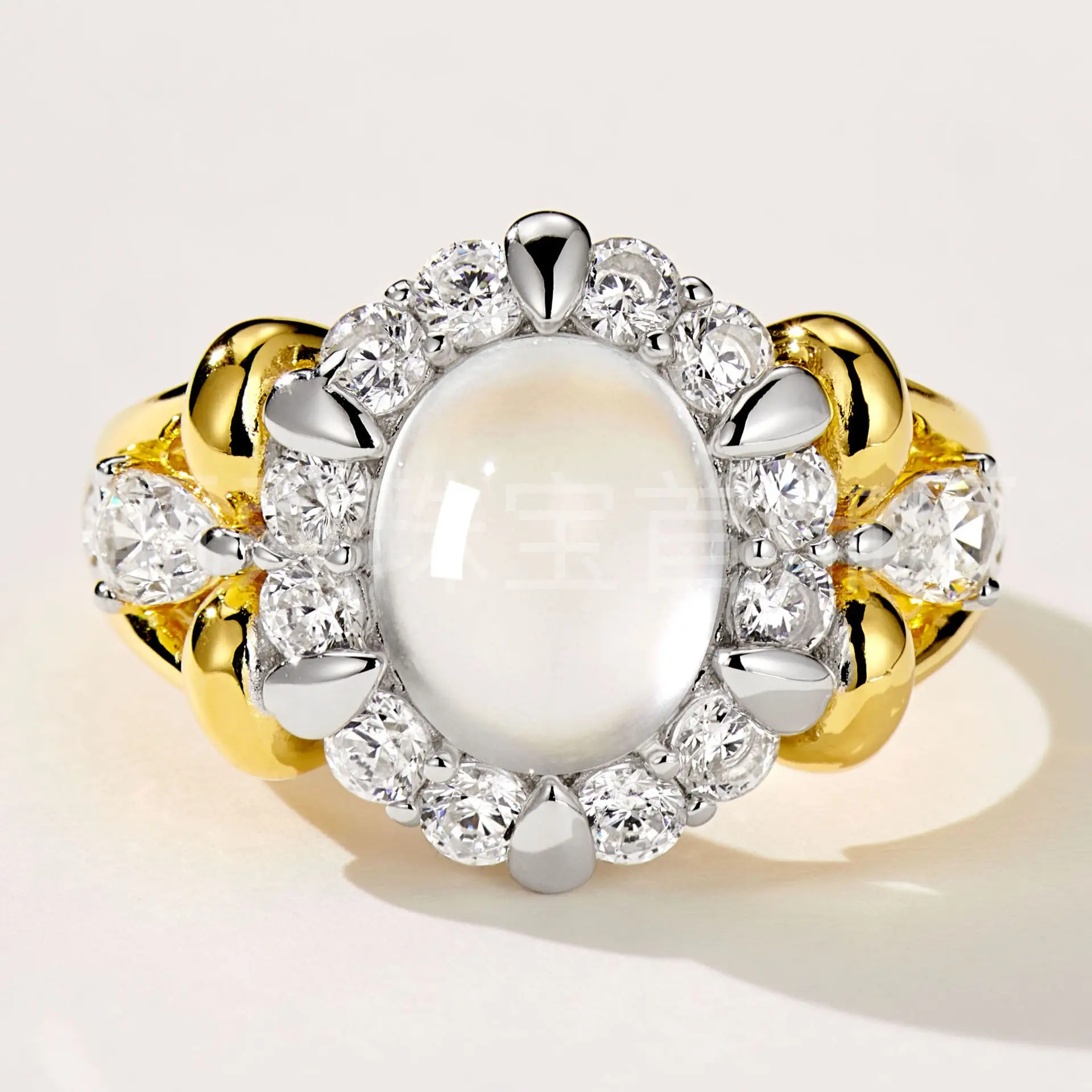 Cross-border Explosion 925 Silver Circumference With Water Foam Egg-shaped Ring, Autumn And Winter Accessories Temperament Quart