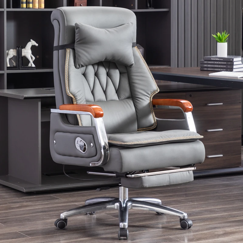 Massage Lazy Office Chair Dining Luxury Leather Living Room Office Chair Arm Rolling Cadeira De Escritorio Salon Furniture
