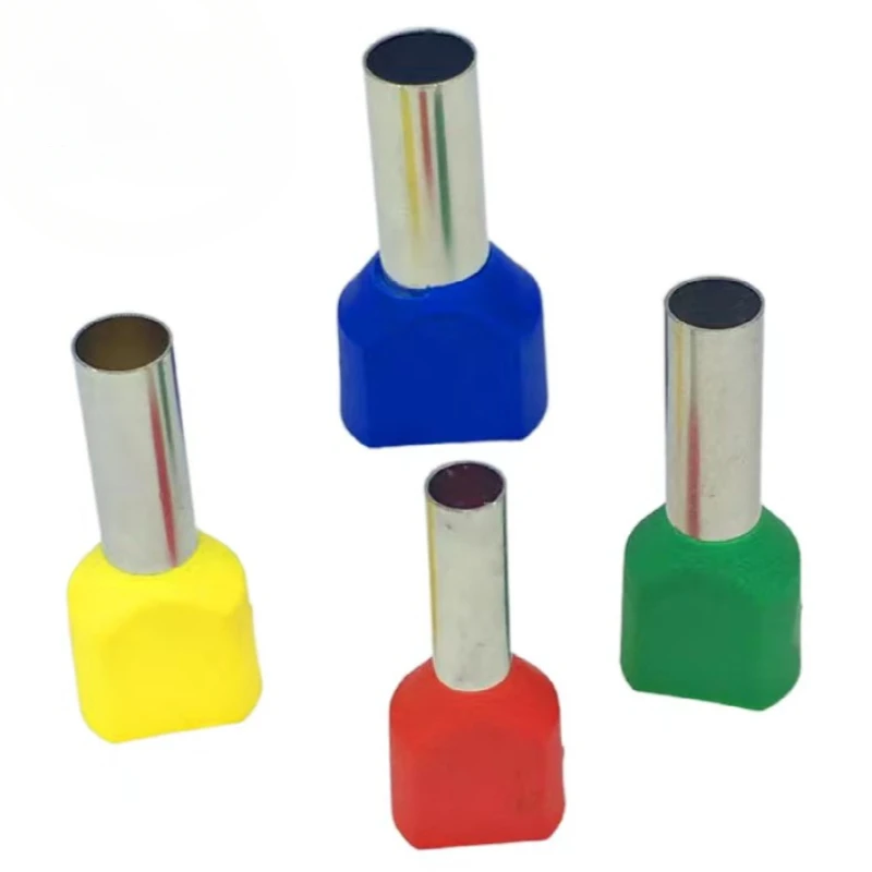 copper core Ferrules Cord End Crimp Terminal Double Wire Connector Electrical Cable Connector Two-wire tube type pre-insulated