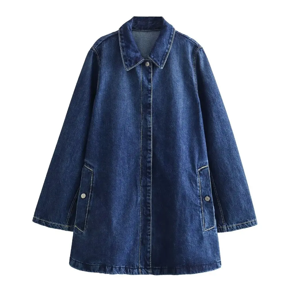Spring Women's Casual Denim Jacket Street Fashion European American Style Clothing Outerwear
