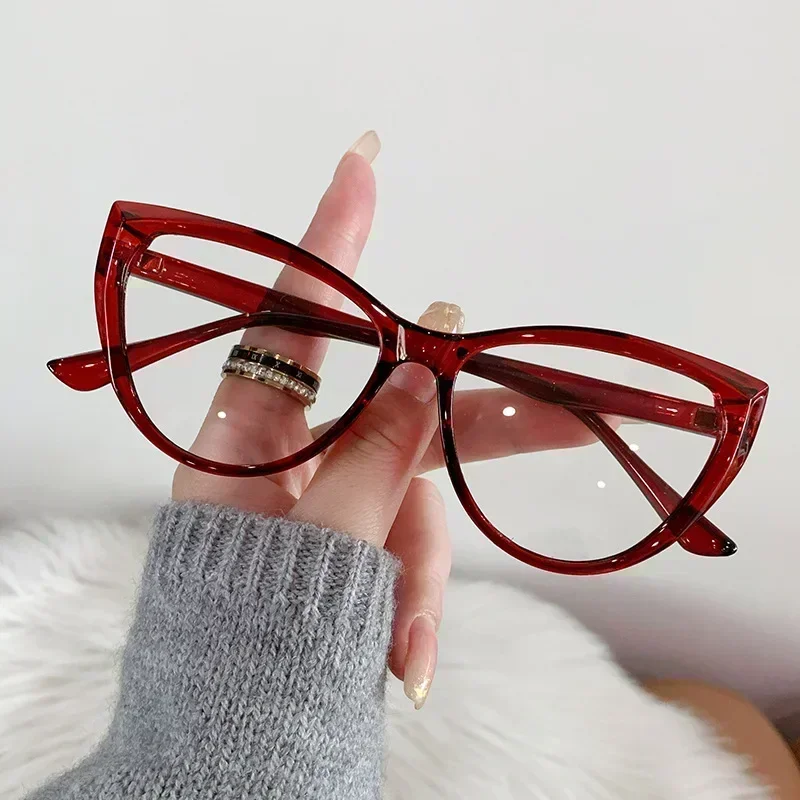 Vintage High Definition Cat Eye Myopie Brille Anti Blaues Licht Kurzsichtigkeit Brillen Ultraleichte Minus Sichtbrille 0 bis -4,0 – Detail 6
