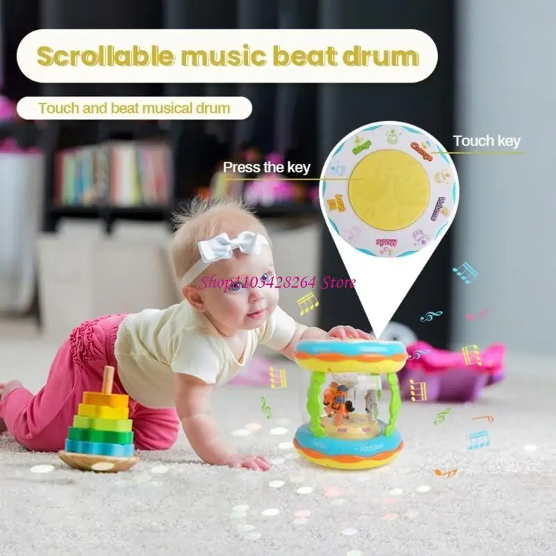 

Светящийся ручной барабан, детская музыкальная игрушка, светодиодная электрическая вспышка, бубен, океанский проектор, игрушка и