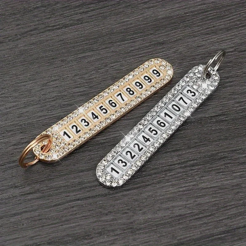 1pc Car Keychain Anti Lost Keychain Women's and Men's Universal Golden Silvery Multi-color Optional Car Keychain Chain Phon