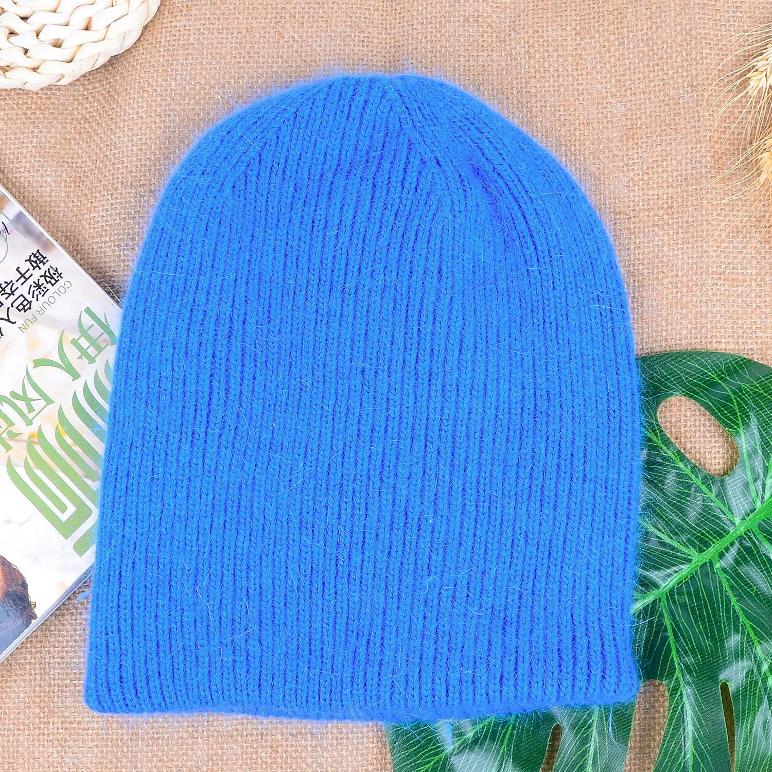13 Farben neue hochwertige, am besten abgestimmte Damen-warme Skullies-Mütze aus Kaninchenfell, Wintermütze für Damen, weiche Herbstmütze, Geschenk – Detail 10