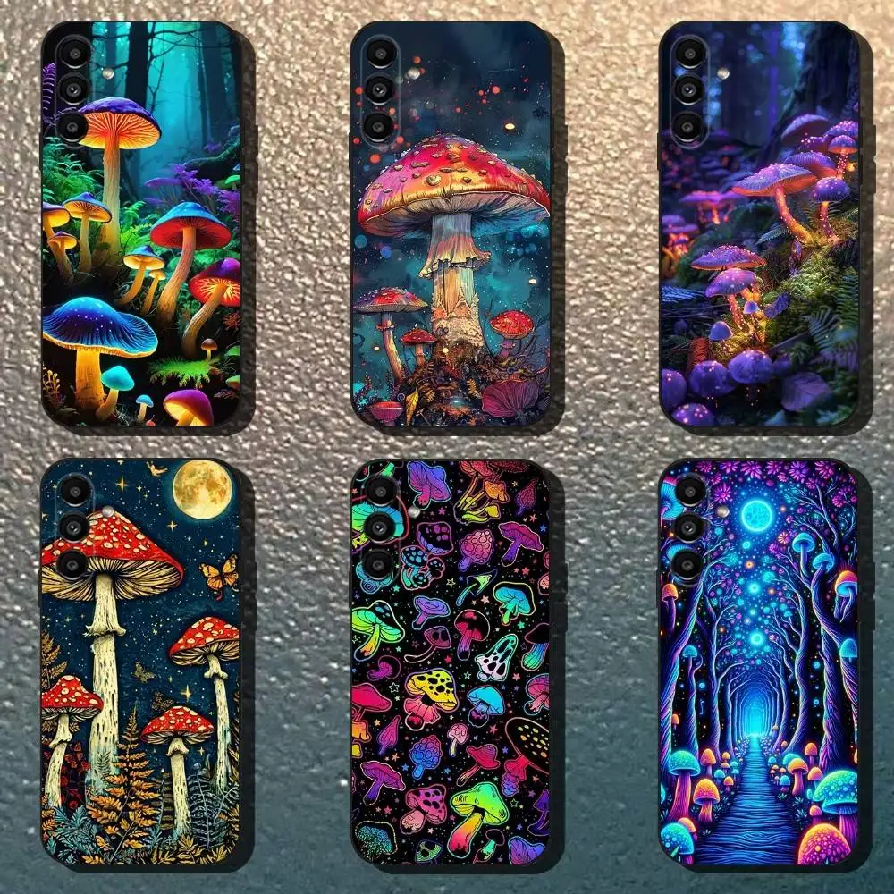 

Trippy Art Mushroom Phone Case For Samsung Galaxy A13,A21s,A22,A31,A32,A52,A53,A71,A80,Soft Black Shell