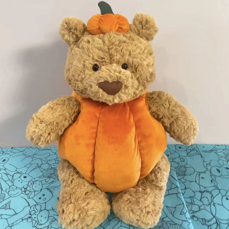 برشلونة الدب اليقطين لطيف دمية ألعاب من نسيج مخملي مهرجان دمية الهالوين لطيف ألعاب من القطيفة مناسبة كهدايا عيد ميلاد للأصدقاء #2