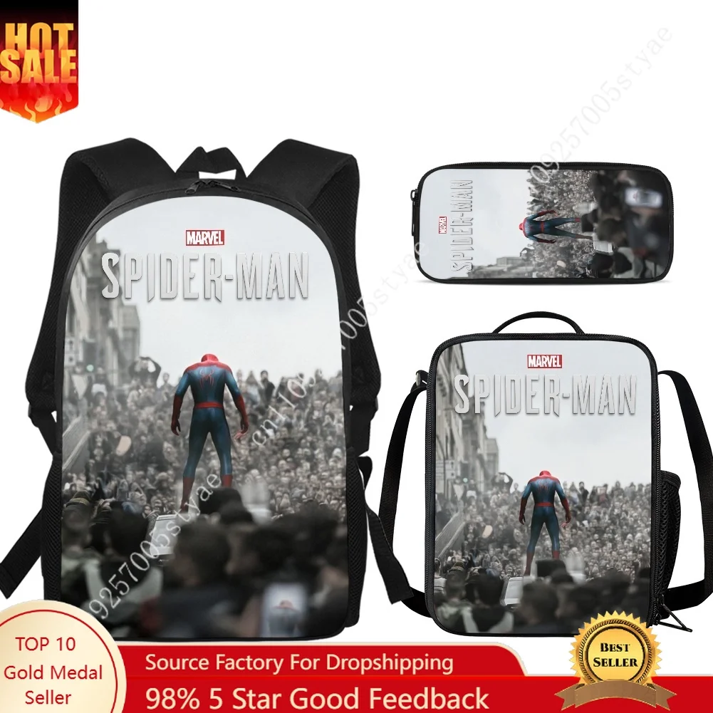 

Marvel Spider Man Custom 17 Inch 3 Piece Backpack Set Includes Backpack Shoulder Bag and Pencil Case The Ultimate Gift Choice