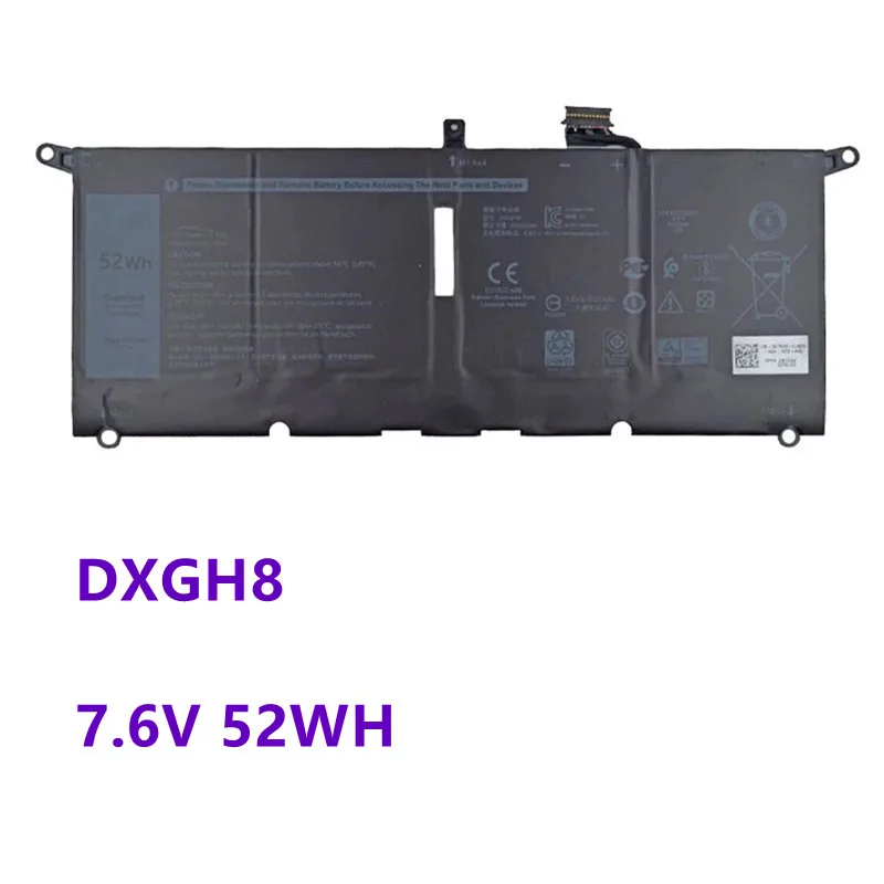 

7.6V 52WH/6842mAh DXGH8 Laptop Battery For Dell XPS 13 9380 9370 7390 For Dell Inspiron 7390 2-in-1 7490 G8VCF 0H754V P82G