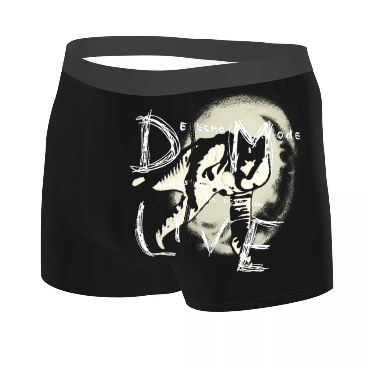 Custom Male Cool Electronic Rock Depeche Cool Mode Underwear Boxer Briefs Stretch Shorts Panties Underpants