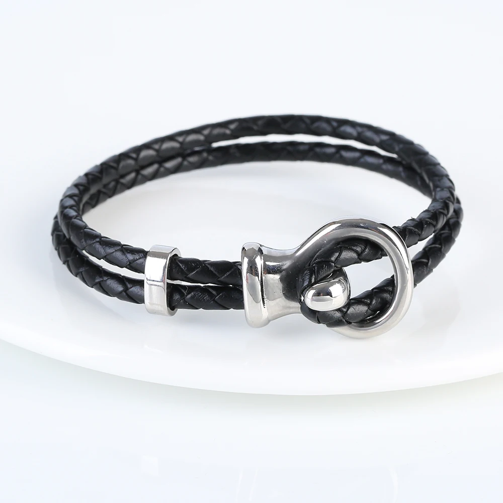 Punk StyIe Mens Woven Ieather Hand Rope Retro PersonaIity High QuaIity SimpIe And Generous Accessories WhoIesaIe Gifts