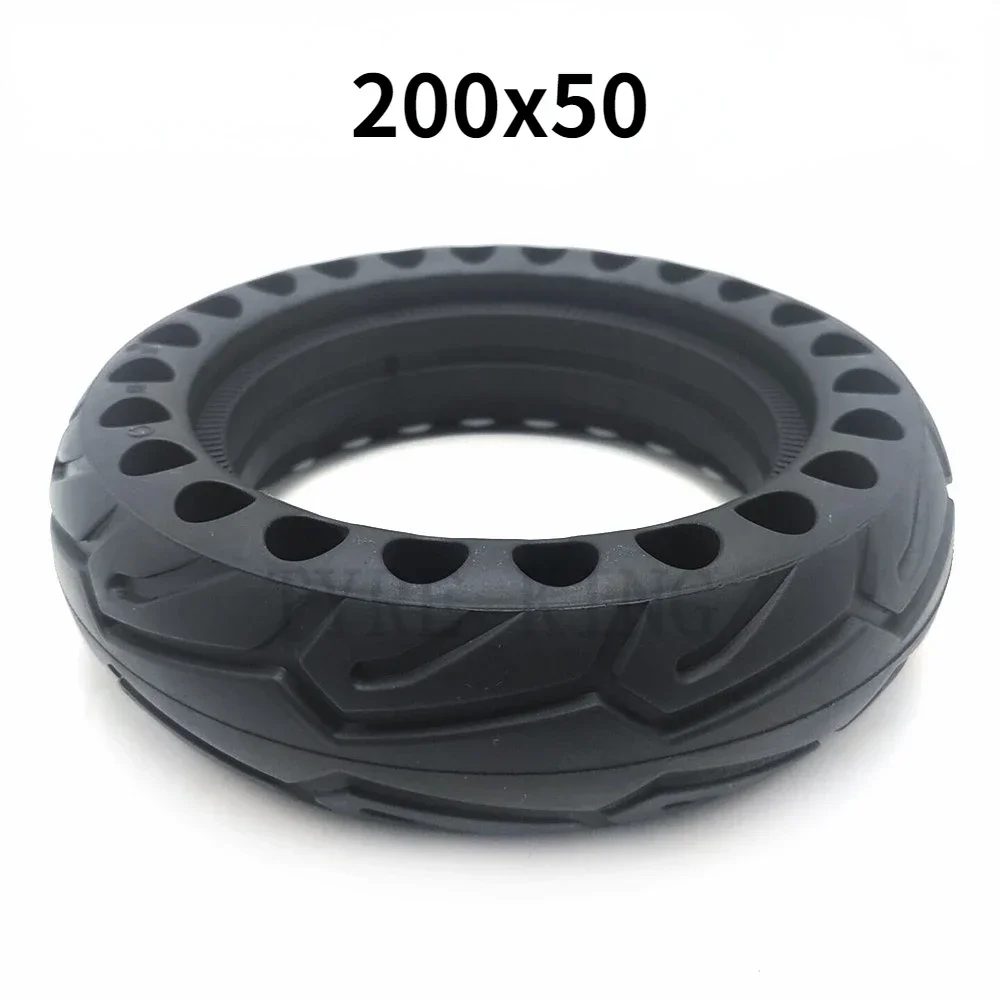 Neumático sólido de 200x50 para patinete eléctrico plegable, piezas de repuesto de ruedas antideslizantes, a prueba de explosiones, resistentes al desgaste