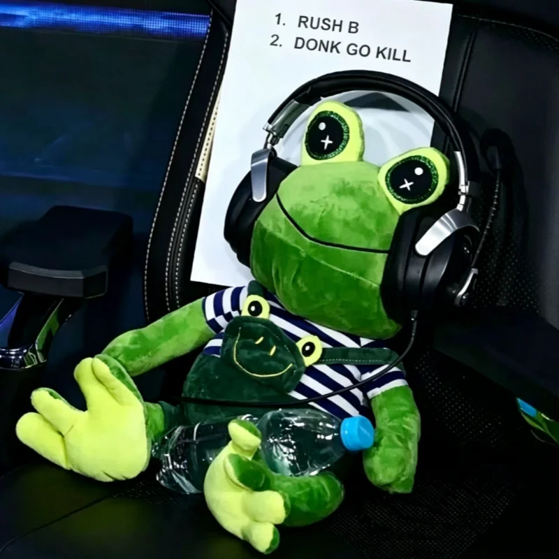 Muñeco de Peluche del Entrenador de Ranas del Equipo Dragón Verde, Juguete de Peluche Suave, Figura de Dibujos Animados, Regalo Coleccionable para Niños y Niñas