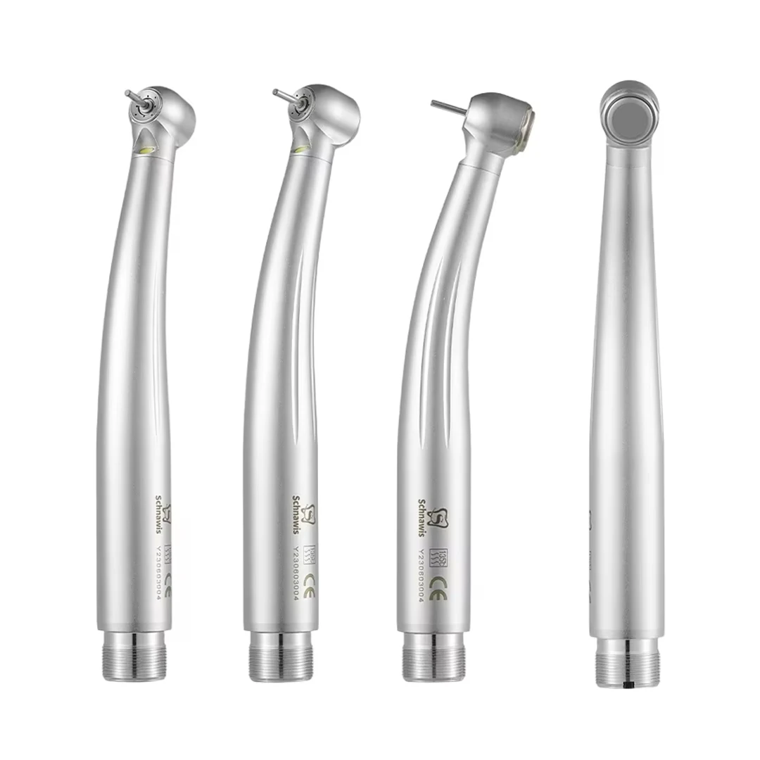 Schnawis LED Dental High Speed Handpiece Dentistry Air Turbine Handpiece with Four Water Sprays Handpiece 2/4Hole Dentist Tool