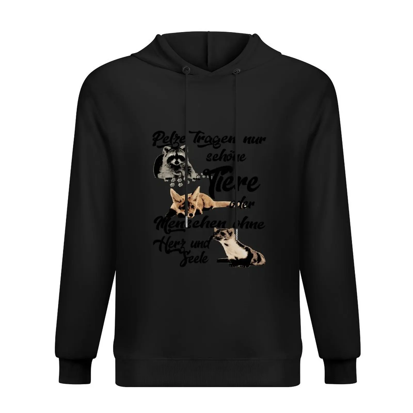 

Beech marten, fox, animal welfare raccoon Hoodie japanese style men wear mens clothes male clothes mens hoodies